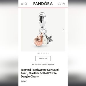 *Brand New* Treated Freshwater Cultured Pearl Pandora Charm